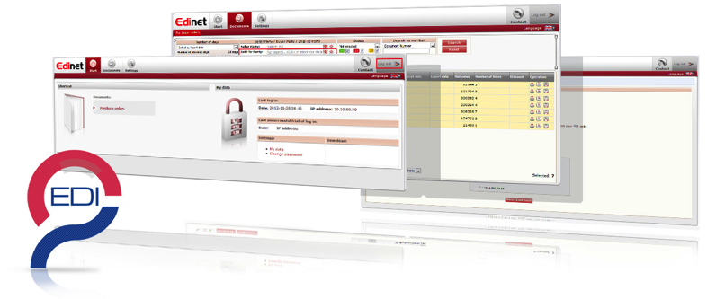 web interface for e-invoices and other e-documents
